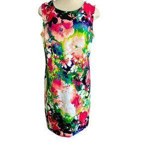 Worthington Jolie Fleur Floral Sleeveless Sheath Dress Size XL NWT
